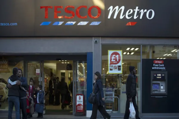 Consumer Goods Inside A Tesco Metro Supermarket Store