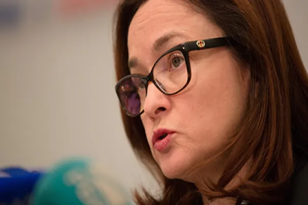 Russia's Central Bank Chairman Elvira Nabiullina News Conference