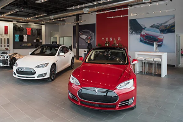 A Tesla Motors Inc. Gallery And Service Center As Stock Rebounds