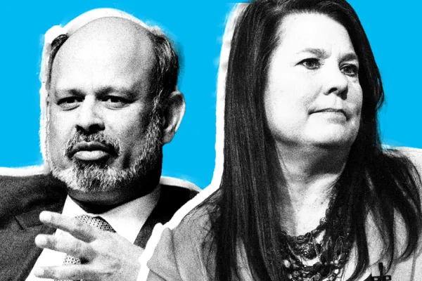 Girish Reddy (left) and Jane Buchan (Reddy: Peter Foley/Bloomberg; Buchan: Christopher Goodney/Bloomberg)