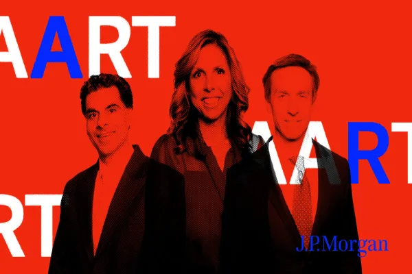 Jimmy Bhullar, Lisa Gill and Philip Cusick of JPMorgan Chase & Co. (Illustration by II; photo courtesy of JPMorgan)