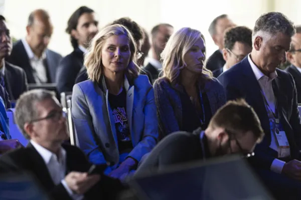 Audience members at the 2022 Milken Institute Global Conference (Lauren Justice/Bloomberg)