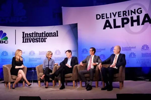 The "Where in the World is Alpha?" panel at the CNBC Institutional Investor Delivering Alpha conference. (Heidi Gutman/CNBC)