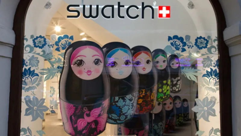 Russian Retail Economy Inside Afimall Shopping Center