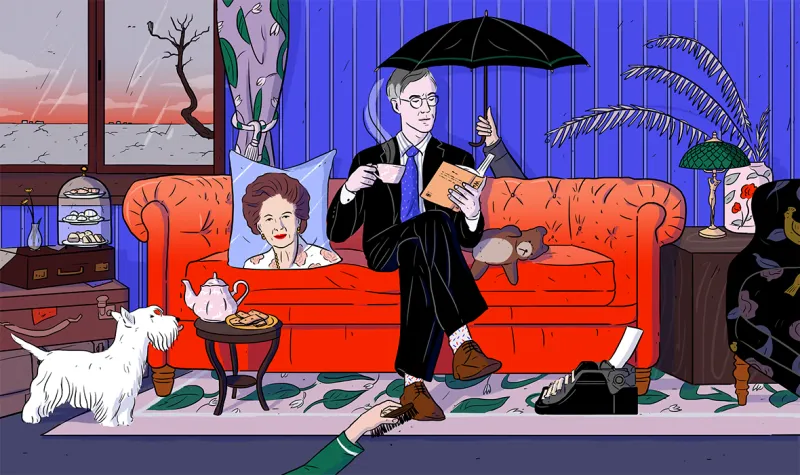 Illustration by Laura Breiling. Photograph by Chris J. Ratcliffe/Bloomberg.