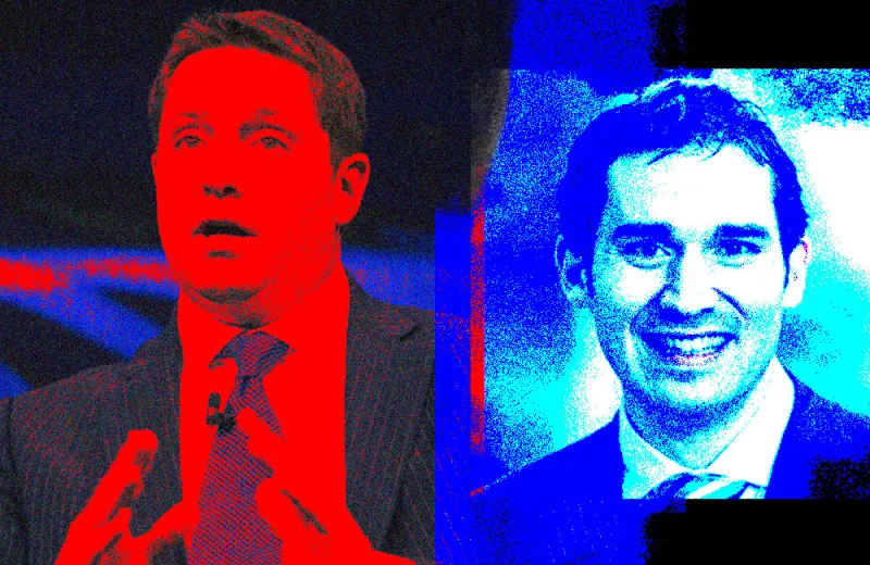 Carson Block and Joshua Mitts (Victor J. Blue/Bloomberg)